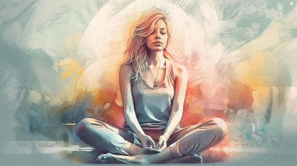 ai generated, woman, yoga, meditation, bright, beauty, imagine, nature, yoga, yoga, yoga, yoga, yoga